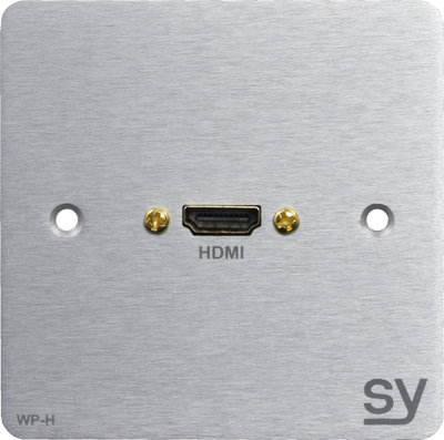 SY Electronics HDMI Single Gang Wall Plate – Brushed Aluminium | SY-WP-H-BA Wall Plates & Switch Covers SY Electronics