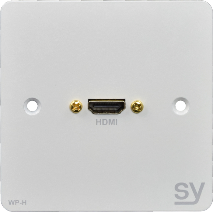 SY Electronics HDMI Single Gang Wall Plate – White Finish | SY-WP-H-BW Wall Plates & Switch Covers SY Electronics