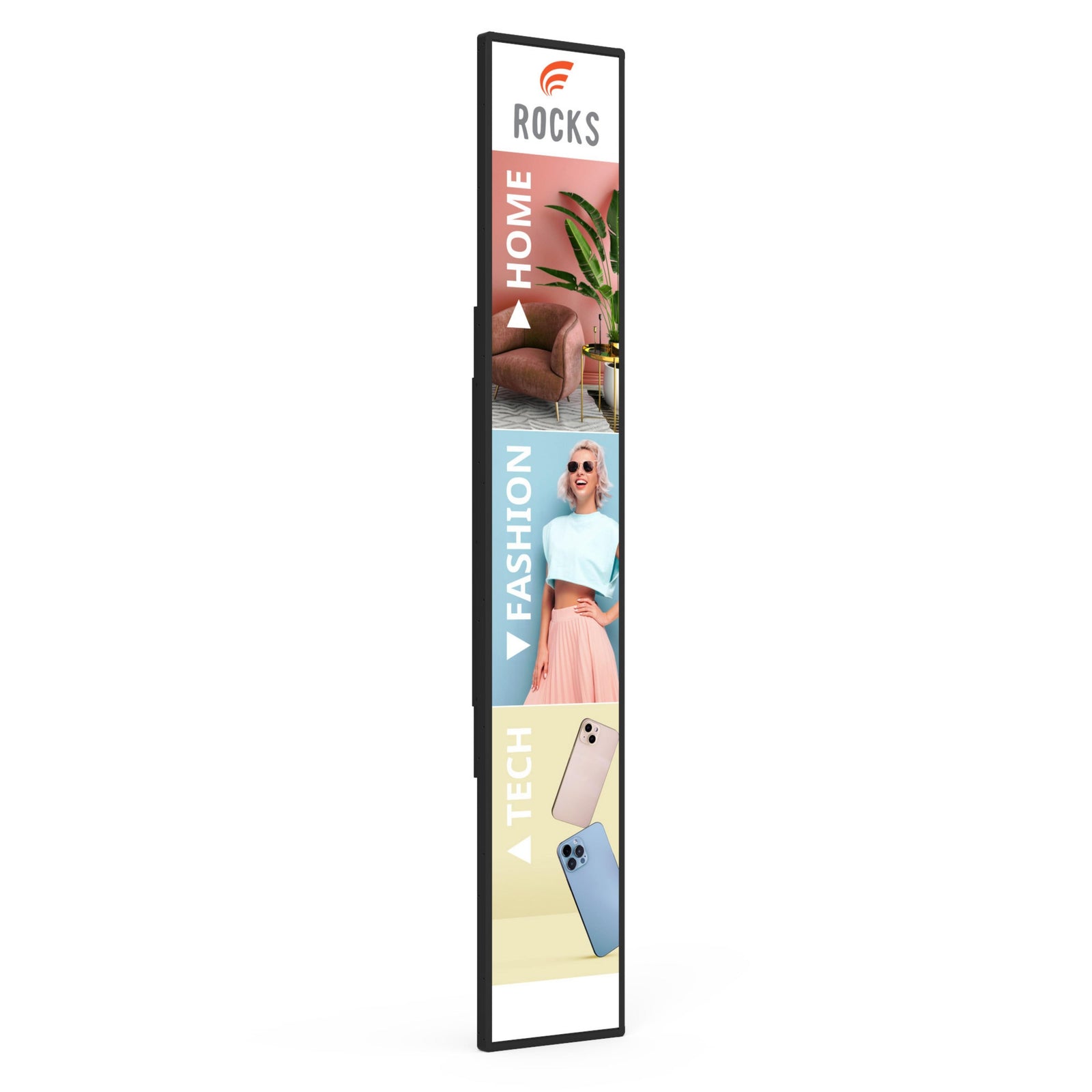 76" Stretched 58-9 Ultra-wide Stretched Bar Display Digital Signage Display ScreenMoove