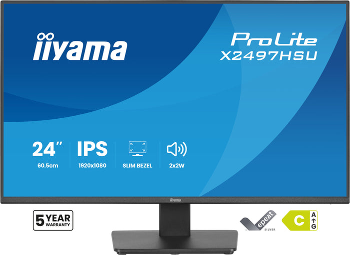 iiyama ProLite X2497HSU-B1 Eco-Conscious 24” 120Hz 4ms Full HD Monitor Business Monitor iiyama