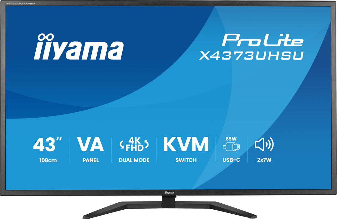 iiyama ProLite X4373UHSU-B2 42.5" 60Hz 3ms 4K UHD Large Format Desktop Monitor Desktop Monitor iiyama