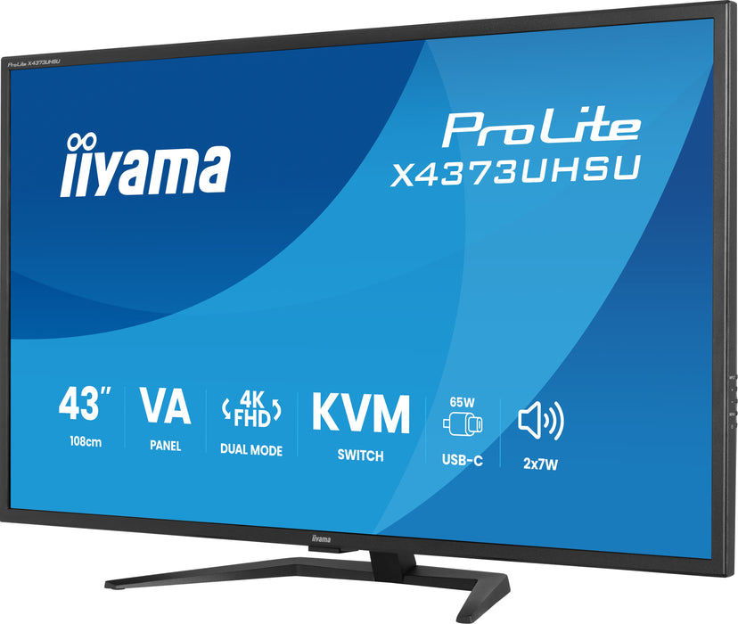 iiyama ProLite X4373UHSU-B2 42.5" 60Hz 3ms 4K UHD Large Format Desktop Monitor Desktop Monitor iiyama