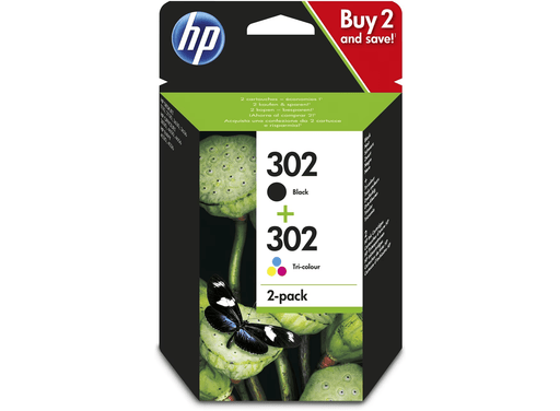 HP 302 2-Pack Black/Tri-Color Original Ink Cartridges