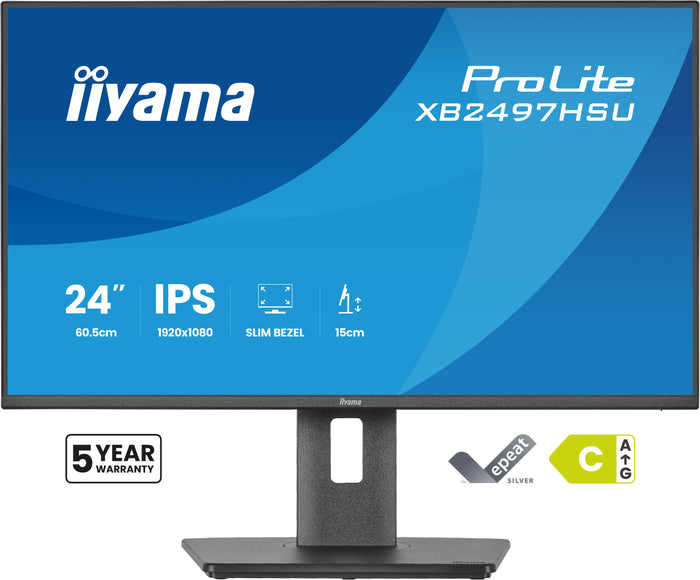 iiyama ProLite XB2497HSU-B1 Eco-Conscious 24” 120Hz 4ms Full HD Monitor Business Monitor iiyama