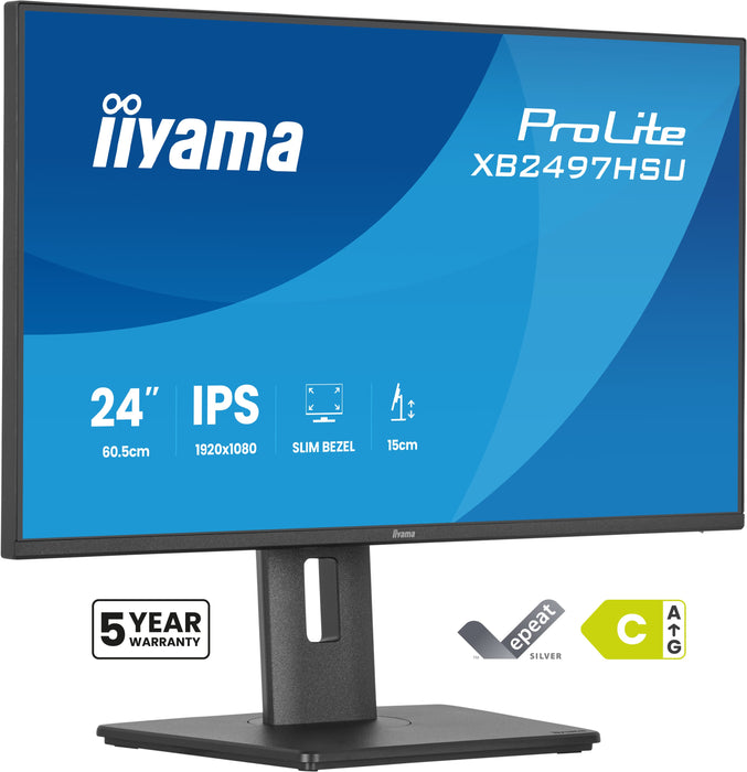 iiyama ProLite XB2497HSU-B1 Eco-Conscious 24” 120Hz 4ms Full HD Monitor