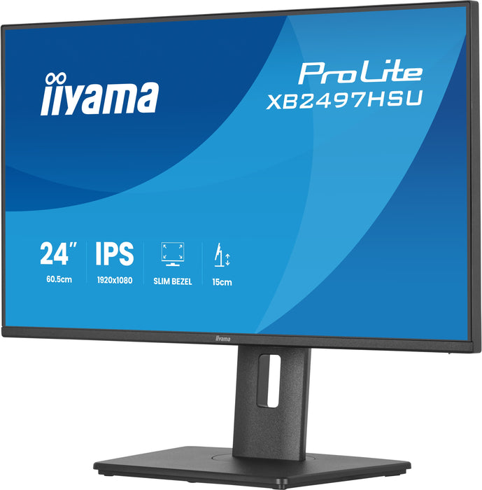 iiyama ProLite XB2497HSU-B1 Eco-Conscious 24” 120Hz 4ms Full HD Monitor