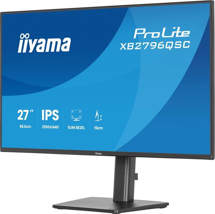 iiyama ProLite XB2796QSC-B1 27" 75Hz 4ms QHD IPS Monitor With USB-C Desktop Monitor iiyama