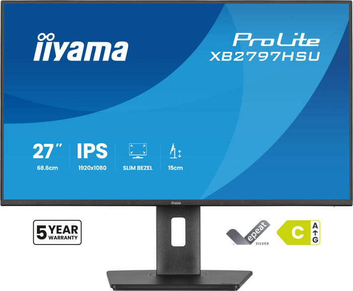 iiyama ProLite XB2797HSU-B1 Eco-Conscious 27” 120Hz 4ms Full HD Monitor Business Monitor iiyama