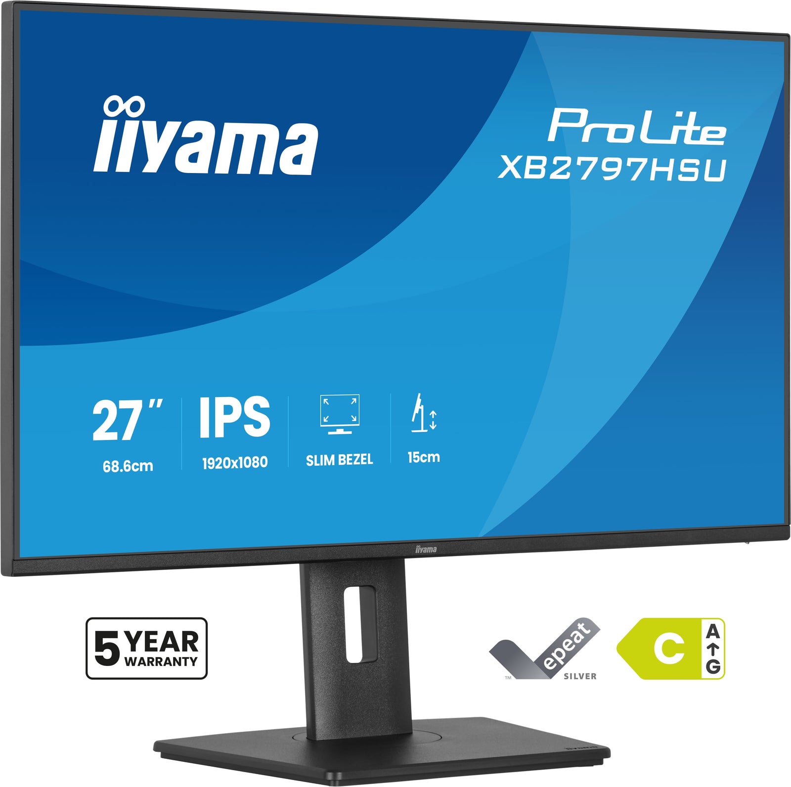 iiyama ProLite XB2797HSU-B1 Eco-Conscious 27” 120Hz 4ms Full HD Monitor Business Monitor iiyama