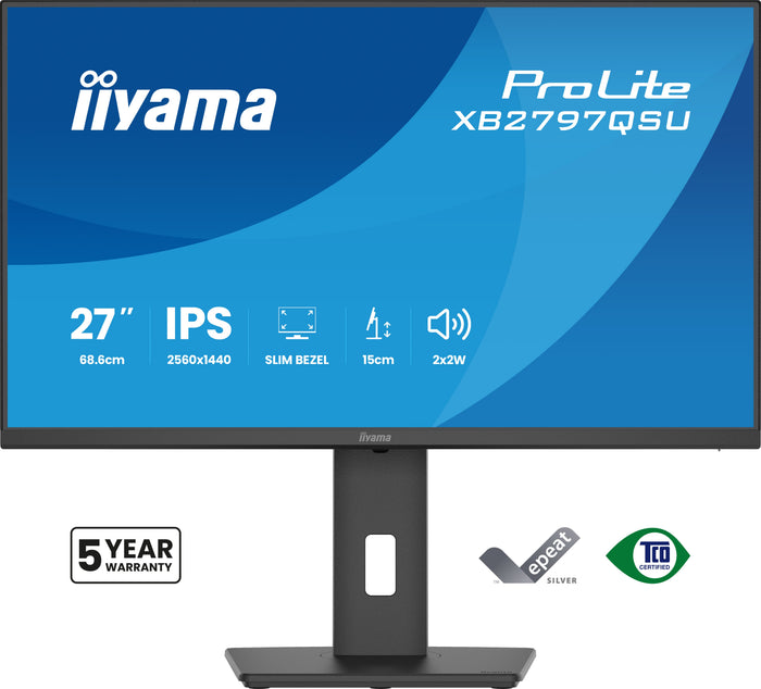 iiyama ProLite XB2797QSU-B1 27" 75Hz 1ms QHD Desktop Monitor Desktop Monitor iiyama