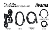 iiyama ProLite XCB3492WQSNP-B1 34" 100Hz 3ms IPS UWQHD Curved Monitor Desktop Monitor iiyama