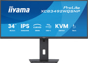 iiyama ProLite XCB3492WQSNP-B1 34" 100Hz 3ms IPS UWQHD Curved Monitor Desktop Monitor iiyama