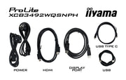 iiyama ProLite XCB3492WQSNPH-B1 34" 100Hz 1ms IPS UWQHD Curved Monitor Desktop Monitor iiyama