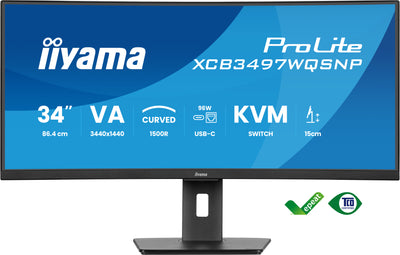 iiyama ProLite XCB3497WQSNP-B1 34" 120Hz UWQHD Curved Monitor iiyama Desktop Monitors iiyama