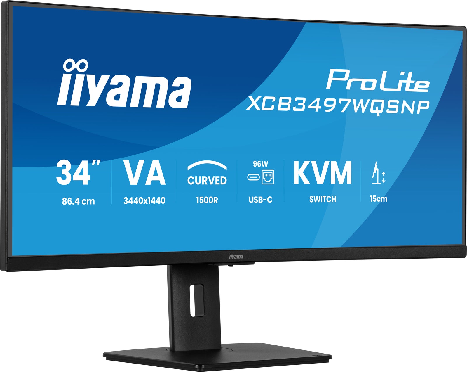 iiyama ProLite XCB3497WQSNP-B1 34" 120Hz UWQHD Curved Monitor Desktop Monitor iiyama