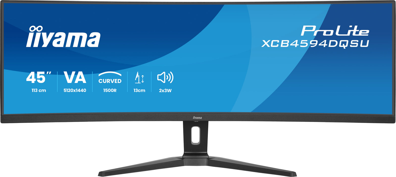 iiyama ProLite XCB4594DQSU-B1 45" 75Hz 2ms DQHD Ultra-Wide Curved Monitor Desktop Monitor iiyama