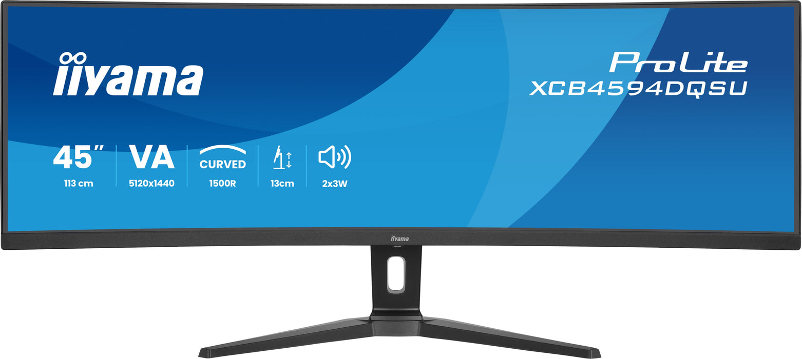 iiyama ProLite XCB4594DQSU-B1 45" 75Hz 2ms DQHD Ultra-Wide Curved Monitor Desktop Monitor iiyama