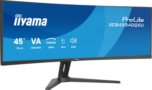 iiyama ProLite XCB4594DQSU-B1 45" 75Hz 2ms DQHD Ultra-Wide Curved Monitor Desktop Monitor iiyama
