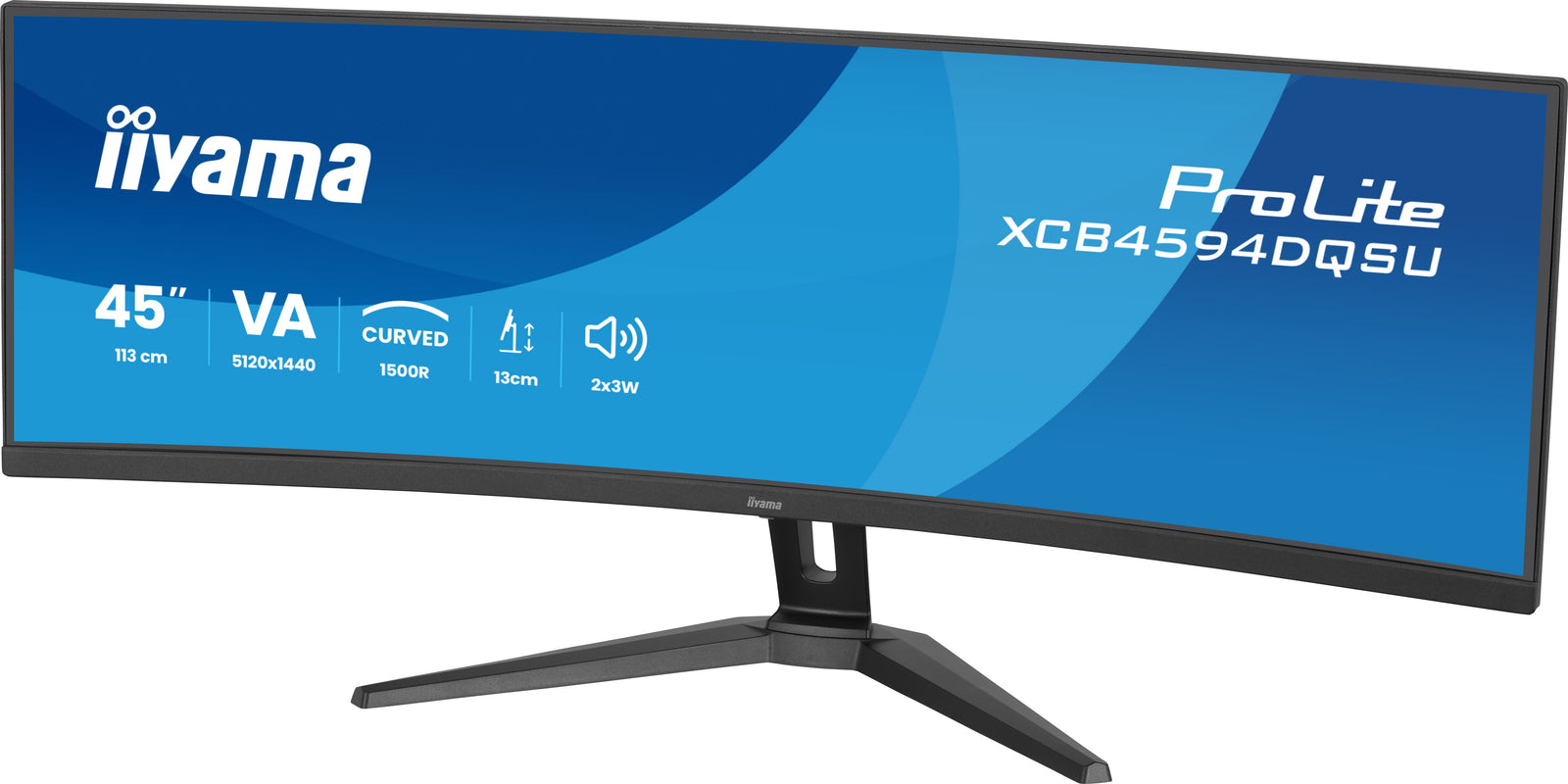 iiyama ProLite XCB4594DQSU-B1 45" 75Hz 2ms DQHD Ultra-Wide Curved Monitor Desktop Monitor iiyama