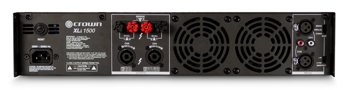 Crown XLi 1500 Two-channel, 450W @ 4Ω Power Amplifier Audio Amplifier Crown
