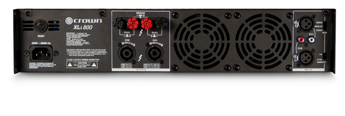 Crown XLi 800 Two-channel, 300W @ 4Ω Power Amplifier Audio Amplifier Crown