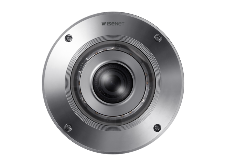 Hanwha 12MP Stainless Steel IR Fisheye Camera | XNF-9010RS