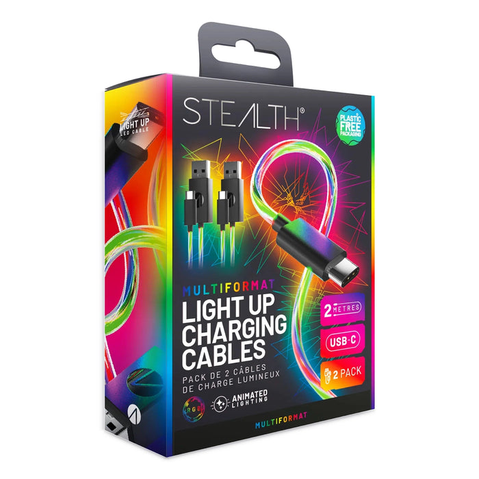 Stealth Twin Pack 2m USB-C Charging Cables | XP-LED-2M Stealth Cable Stealth