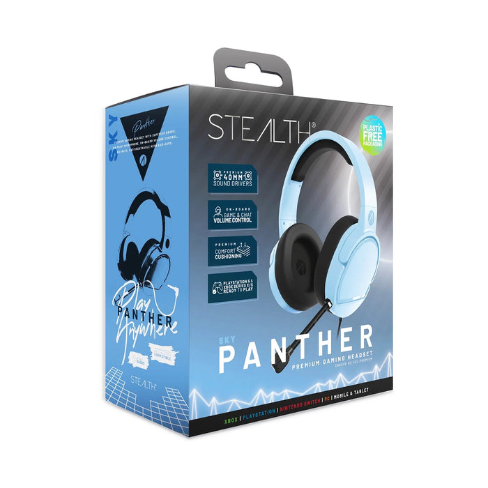 Stealth Multi-Platform Wired Gaming Headset | XP-PANTHER-SKY Headphones & Headsets Stealth