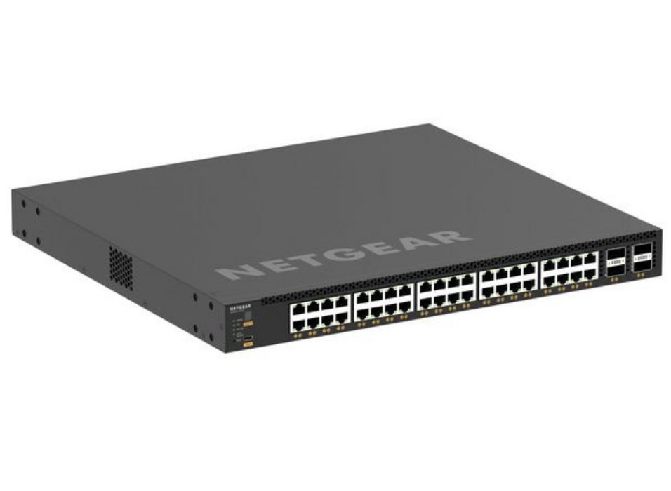Netgear 40-Port Managed L3 Switch with 10G Ethernet & PoE, 1U Rack Mount | XSM4344C-100NES Netgear Network Switches Netgear