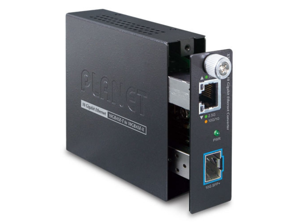 Planet 10G/5G/2.5G/1G/100M Copper to 10GBASE-X SFP+ Smart Media Converter Adapter / Converter Planet