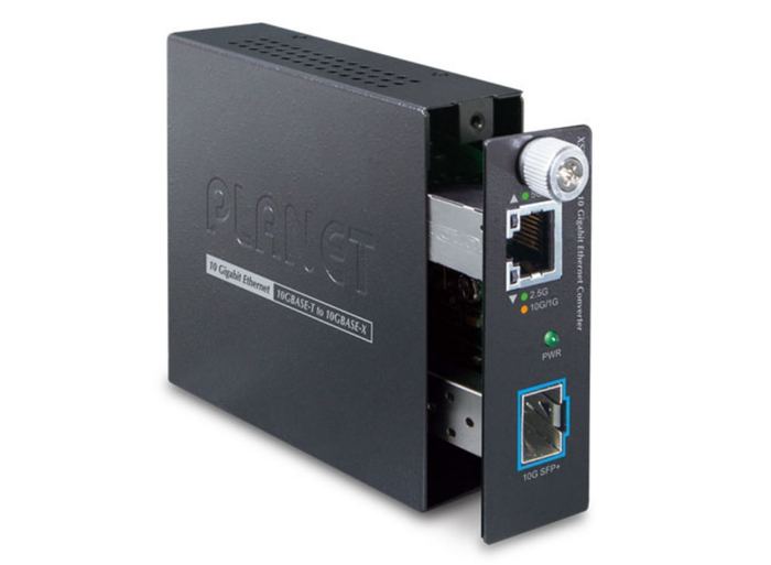 Planet 10G/5G/2.5G/1G/100M Copper to 10GBASE-X SFP+ Smart Media Converter Adapter / Converter Planet