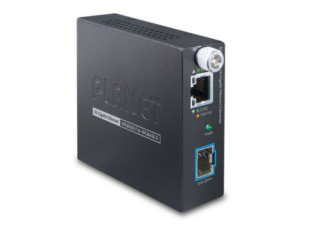 Planet 10G/5G/2.5G/1G/100M Copper to 10GBASE-X SFP+ Smart Media Converter Adapter / Converter Planet