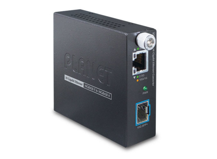 Planet 10G/5G/2.5G/1G/100M Copper to 10GBASE-X SFP+ Smart Media Converter Adapter / Converter Planet