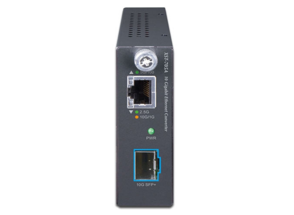 Planet 10G/5G/2.5G/1G/100M Copper to 10GBASE-X SFP+ Smart Media Converter Adapter / Converter Planet