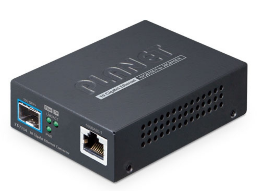 Planet 10GBASE-T to 10GBASE-X SFP+ Media Converter | XT-715A Adapter / Converter Planet