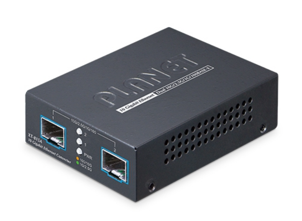 Planet 2-Port 10G/2.5G/1G/100BASE-X SFP+ Media Converter | XT-815A Adapter / Converter Planet
