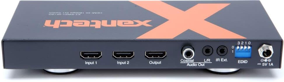 Xantech HDMI 4K 2x1 Switcher with Audio Breakout and EDID Management | XT-SW21-4K18G Video Switch Xantech