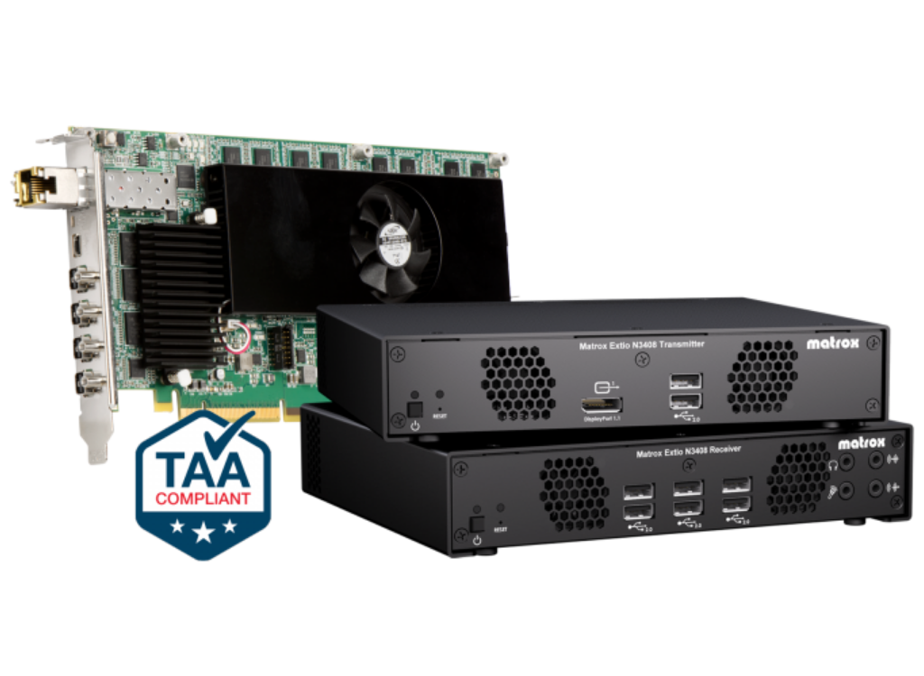 Matrox Extio N3408 IP KVM Transmitter Appliance | XTO3-N3408TX AV Extender Matrox