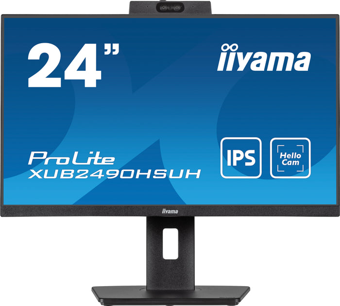 iiyama ProLite XUB2490HSUH-B1 24" 100Hz IPS Full HD Desktop Monitor With Windows Hello Camera and Microphone Desktop Monitor iiyama