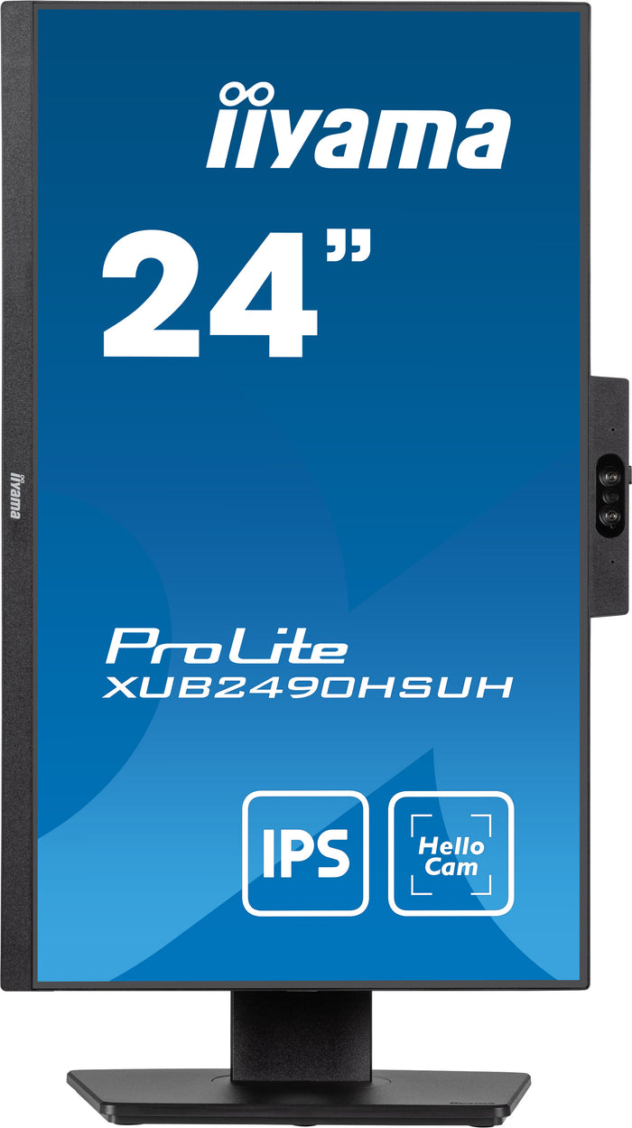 iiyama ProLite XUB2490HSUH-B1 24" 100Hz IPS Full HD Desktop Monitor With Windows Hello Camera and Microphone Desktop Monitor iiyama