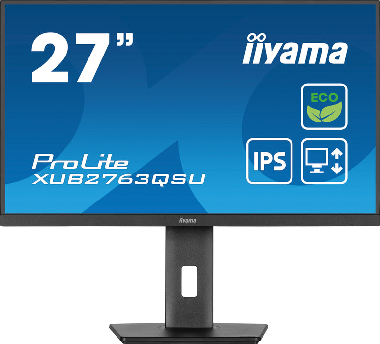 iiyama ProLite XUB2763QSU-B1 27" 100Hz 2ms IPS QHD Desktop Monitor