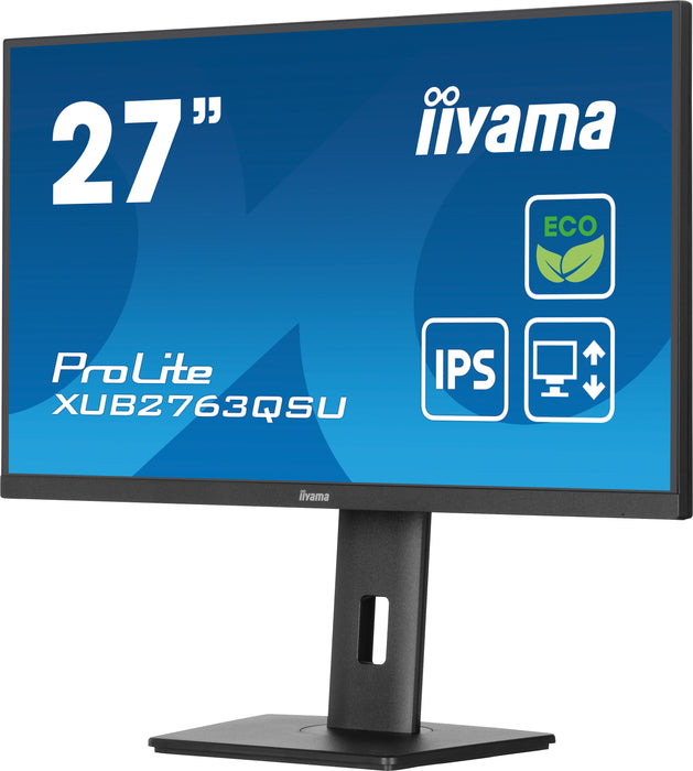 iiyama ProLite XUB2763QSU-B1 27" 100Hz 2ms IPS QHD Desktop Monitor