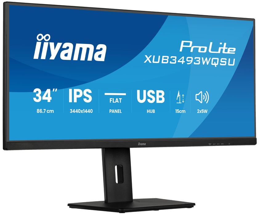 iiyama ProLite XUB3493WQSU-B6 34" UWQHD 120Hz IPS Desktop Monitor iiyama Desktop Monitors iiyama