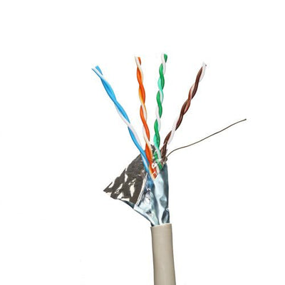 Cablenet Cat5e Grey F/UTP LSOH 24AWG 305m Reelex Box Solid CPR Dca Cable Ethernet Cable Cablenet