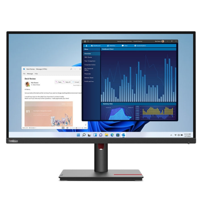 Lenovo 63A9GAT1UK ThinkVision T27p-30 27" Class Webcam 3840 x 2160 4K UHD LCD Monitor Desktop Monitor Lenovo