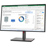 Lenovo 63A2GAT1UK ThinkVision P27q-30 27" Class Webcam WQHD 2560 x 1440 LCD Monitor Desktop Monitor Lenovo