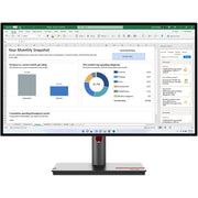 Lenovo 63A2GAT1UK ThinkVision P27q-30 27" Class Webcam WQHD 2560 x 1440 LCD Monitor Desktop Monitor Lenovo