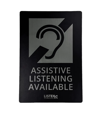 Listen LA-304 Assistive Listening Notification Signage Kit Assistive Listening Listen