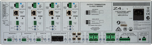 Cloud Electronics Z4MK4EK 4 Channel Zone Mixer Audio Mixer Cloud Electronics