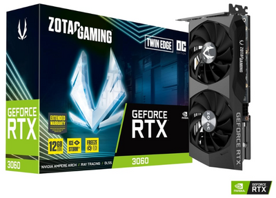 Zotac GAMING Twin Edge OC NVIDIA GeForce RTX 3060 12 GB Graphics Card Zotac Graphic Card Zotac